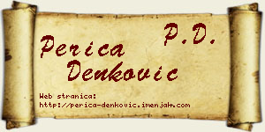 Perica Denković vizit kartica